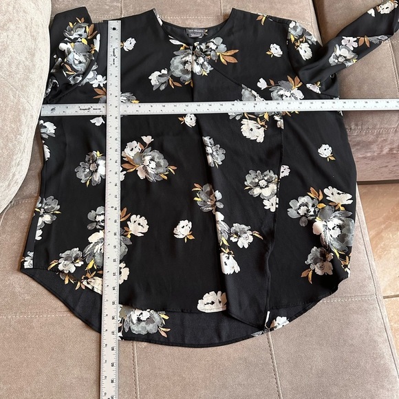 Van Heusen Blue Asymmetrical Tie Front Blouse - Picture 7 of 7